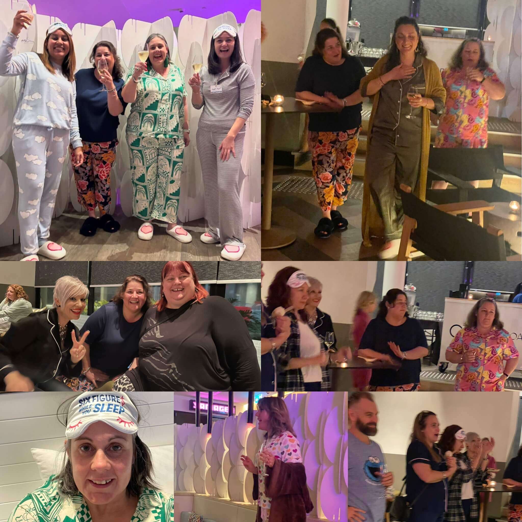 Business networking with a twist - attendees in pyjamas